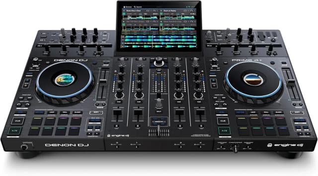 Высококачественная 4-дековая автономная система DJ-контроллера с сенсорным экраном D en.on DJ Prime 4+
