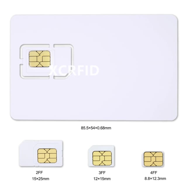 Интеллектуальная прописательная пустая карта LTE USIM 4G WCDMA GSM пустая мини-нано-микро 2FF 3FF 4FF SIM-карта для записи для телекоммуникационного оператора