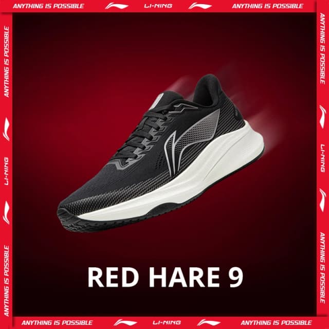 Мужские кроссовки Li-Ning RED HARE 9 для бега, легкие, дышащие, износостойкие, с противоскользящей подошвой, тренировочные кроссовки LiNing ARPW003