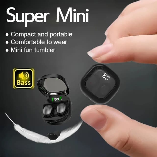 Мини 5,3 беспроводная Bluetooth-гарнитура, маленькие наушники для сна, работы, спортивные невидимые наушники HD HIFI, наушники с басовым качеством звука