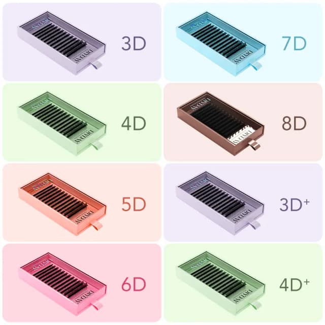 DIYDAY W-образные наращивание ресниц 3d 4d 5d 6d 7d 8d W-образные ресницы Готовые веерные индивидуальные норковые искусственные ресницы BASF