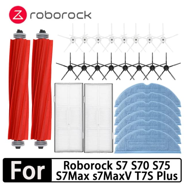 Roborock S7 S70 S75 S7Max S7 maxv ultra T7S Plus S7 pro ultra Аксессуары Основная щетка Hepa-фильтр Швабры Запчасти для робота-пылесоса