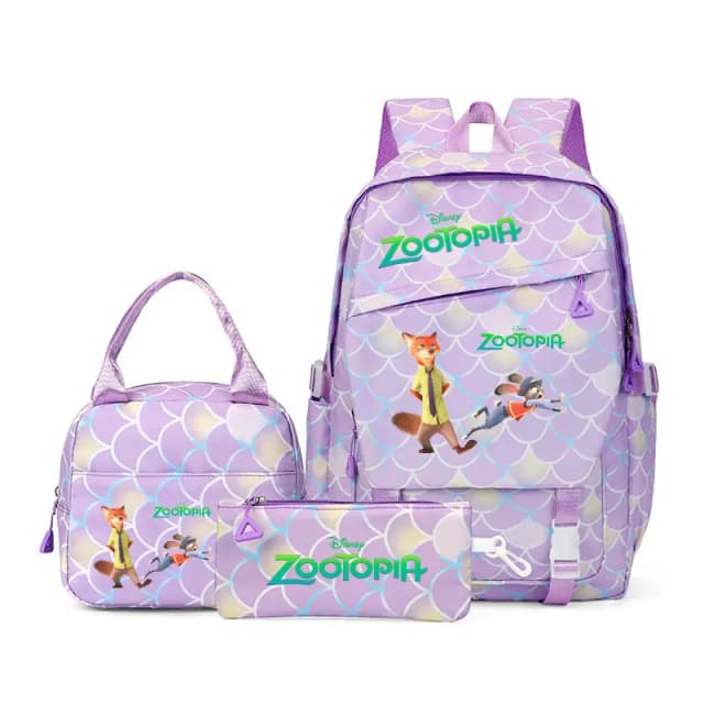 Disney Zootopia печатный 3 шт./компл. школьный рюкзак для мальчиков и девочек красочный рюкзак с сумкой для обеда детский школьный рюкзак для подростков