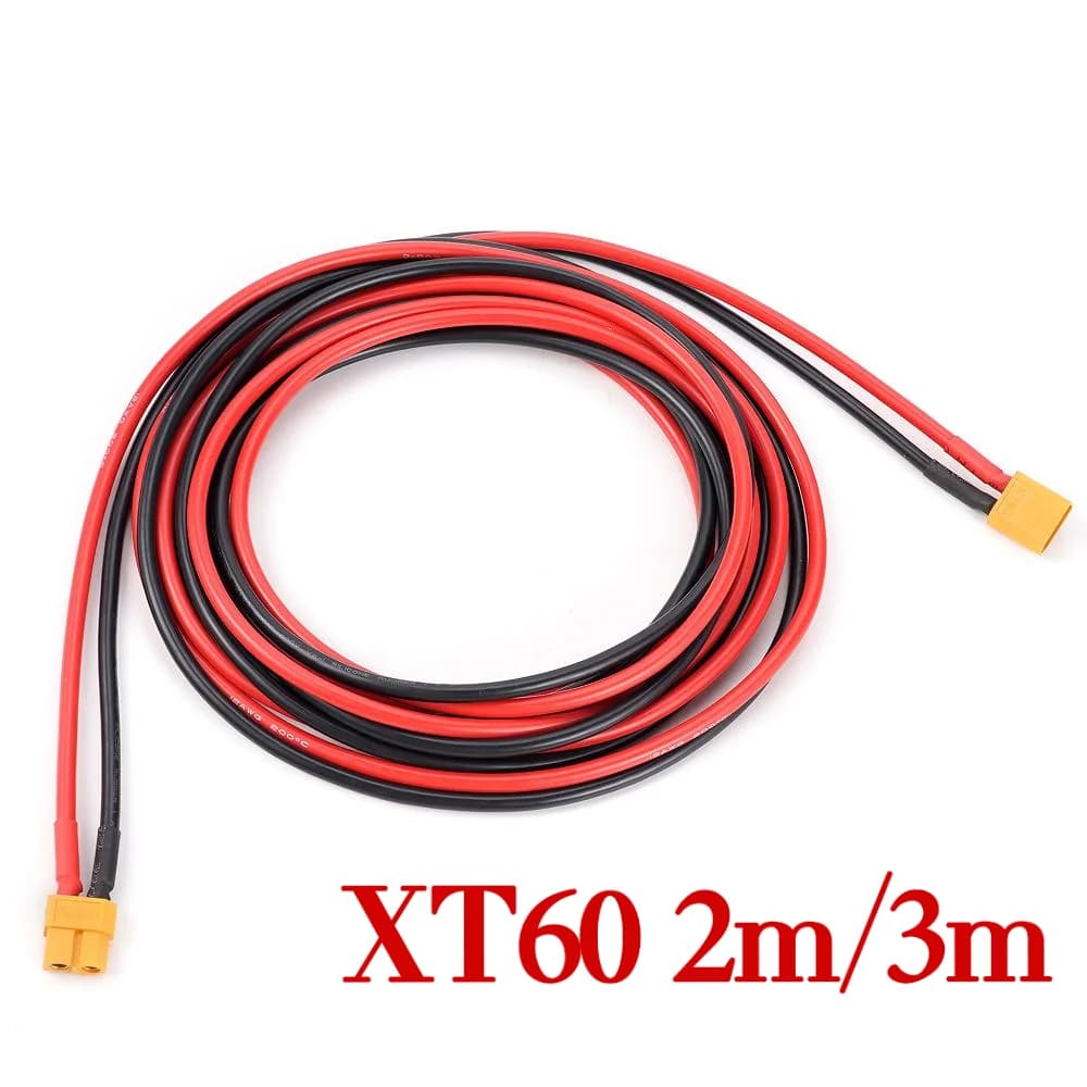 XT60 2 м/3 м штекер-мама, соединительный кабель, гнездовой штекер 12AWG 300 см, силиконовый удлинитель, провод, разъем батареи