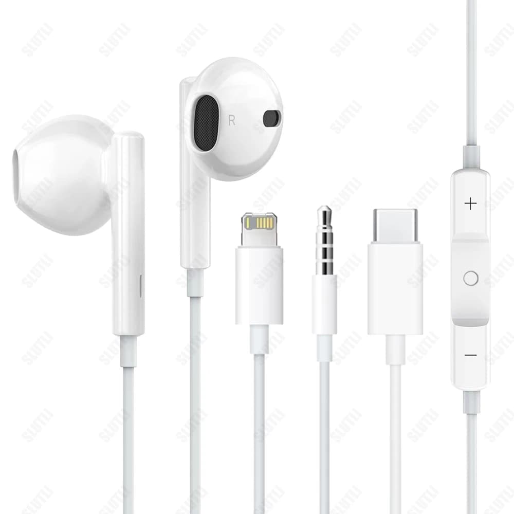 Оригинальные проводные наушники для Apple iPhone 17, 16, 15, 14, 13, 12, Pro Max, наушники для Samsung, наушники Lightning USB C 3,5 мм