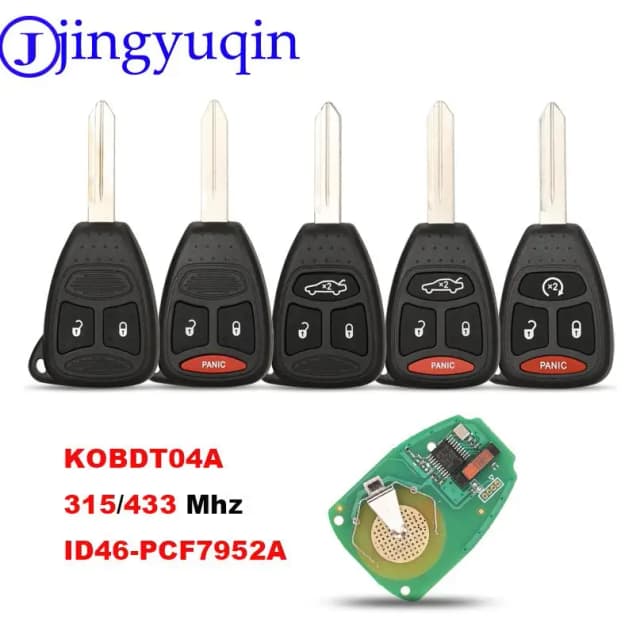 Jingyuqin KOBDT04A ID46 315/433 МГц удаленный автомобильный ключ для Dodge RAM JEEP Commander Compass Grand Cherokee Liberty Wrangler Chrysler