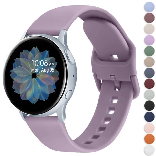 Силиконовый ремешок 20 мм для Samsung Galaxy Watch Active 2, 40 мм, спортивный браслет для Samsung Galaxy Watch Active 2, 44 мм, ремешок для часов