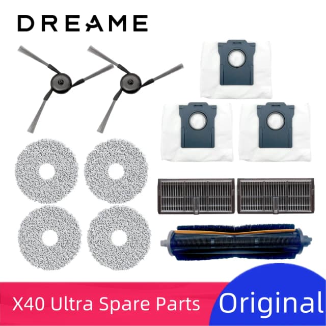 Оригинальные запасные части для робота-пылесоса Dreame Bot X40 Ultra для Mijia M40, резиновая основная/стрижка волос/боковая щетка, фильтр, тряпка для швабры