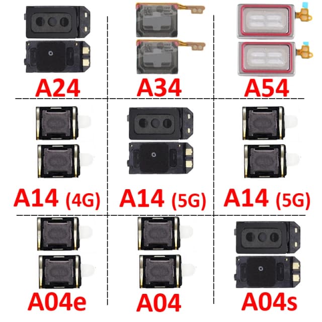 Для Samsung Galaxy A04 A04e A04s A14 A24 A34 A54 A74 4G 5G Телефон Новый верхний наушник Ушной динамик Гибкий кабель
