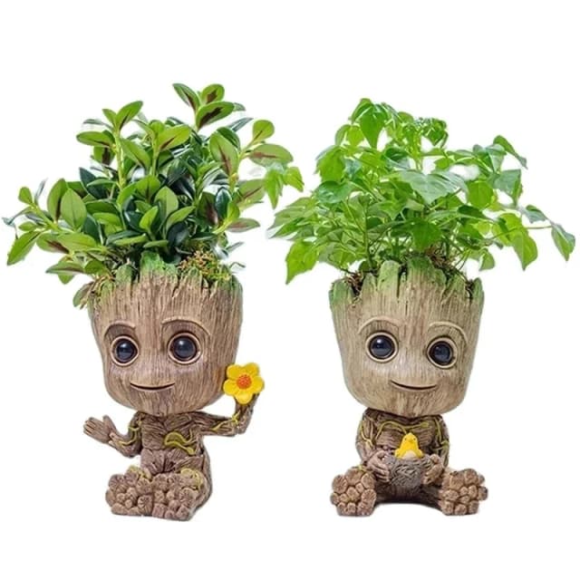 Фигурка аниме Marvel, украшение для дома, игрушки, миниатюрная модель, офисный настольный дисплей, кавайная мультяшная статуя Грута, подарок 5 см