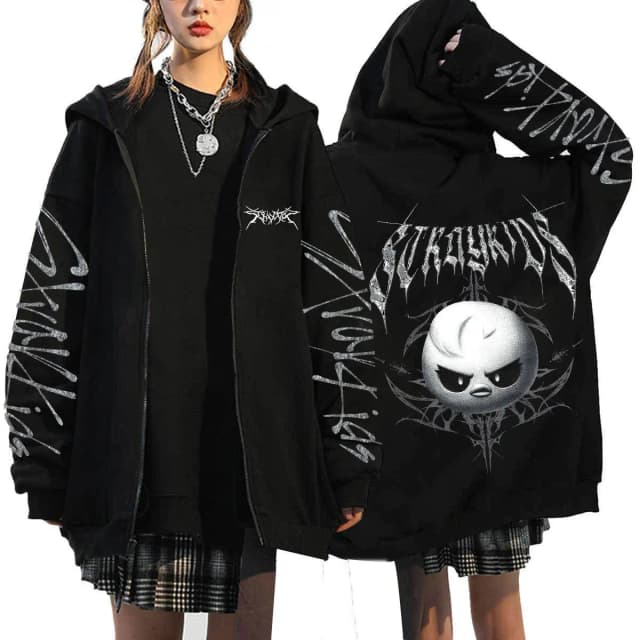 KPOP DominATE Tour Merch FELIX HAN BANGCHAN CHANGBIN HYUNJIN SEUNGMIN LEE KNOW Женская/мужская толстовка на молнии с мультяшным принтом