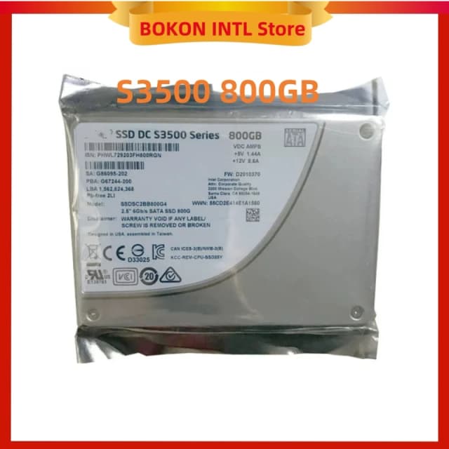 SSD DC S3500 SERIES 800 ГБ 480 ГБ 300 ГБ 80 ГБ SSD 5300 240 ГБ S3510 800 ГБ 6 Гбит/с 2,5 дюйма SATA SSDSC2BB800G4 Твердотельный накопитель для INTEL