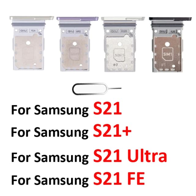 Лоток для SIM-карты телефона для Samsung Galaxy S21 FE Plus Ultra S21+ Новый держатель слота для SIM-чипа G990 G991 G996 G998 с инструментом