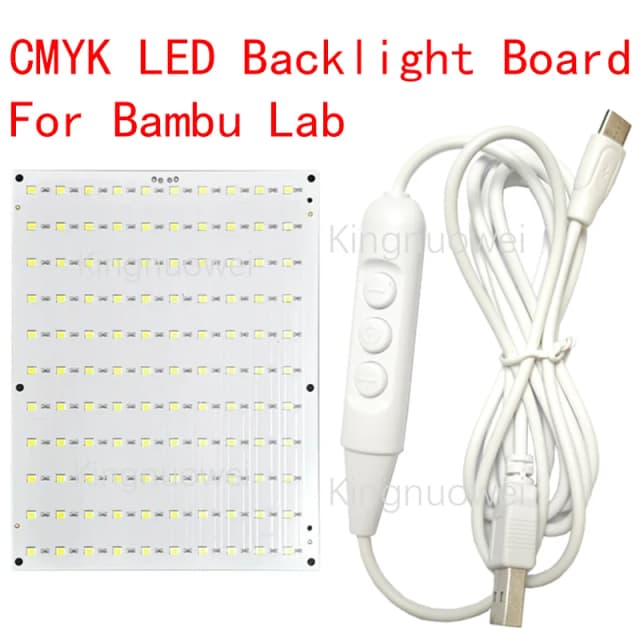 Для Bambu lab CMYK комплект светодиодной подсветки, комплект литофановой светодиодной подсветки, комплект кабелей с регулируемой яркостью