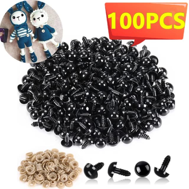 100/50 шт. 5-20 мм черные пластиковые защитные глаза для игрушек Amigurumi Diy Kit ремесла TeddyBear игрушечный глаз для украшения куклы аксессуары