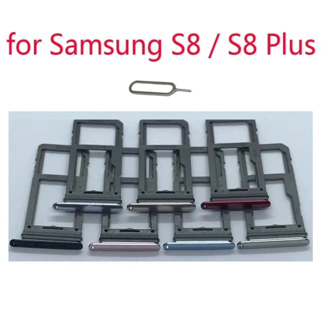 Для Samsung S8 G950 G950F S8 Plus G955 G955F Новый корпус телефона с одной двумя SIM-картами Лоток для карт Micro SD
