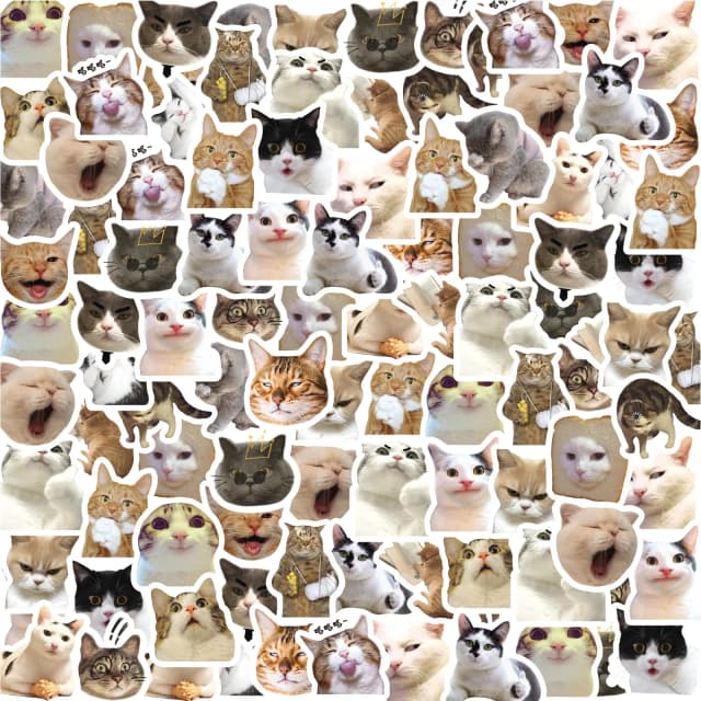 46 ピース/バッグ、猫ステッカー、スーツケーススケートボード荷物ラップトップ電話 Diy Sticke 装飾文具学用品おもちゃ