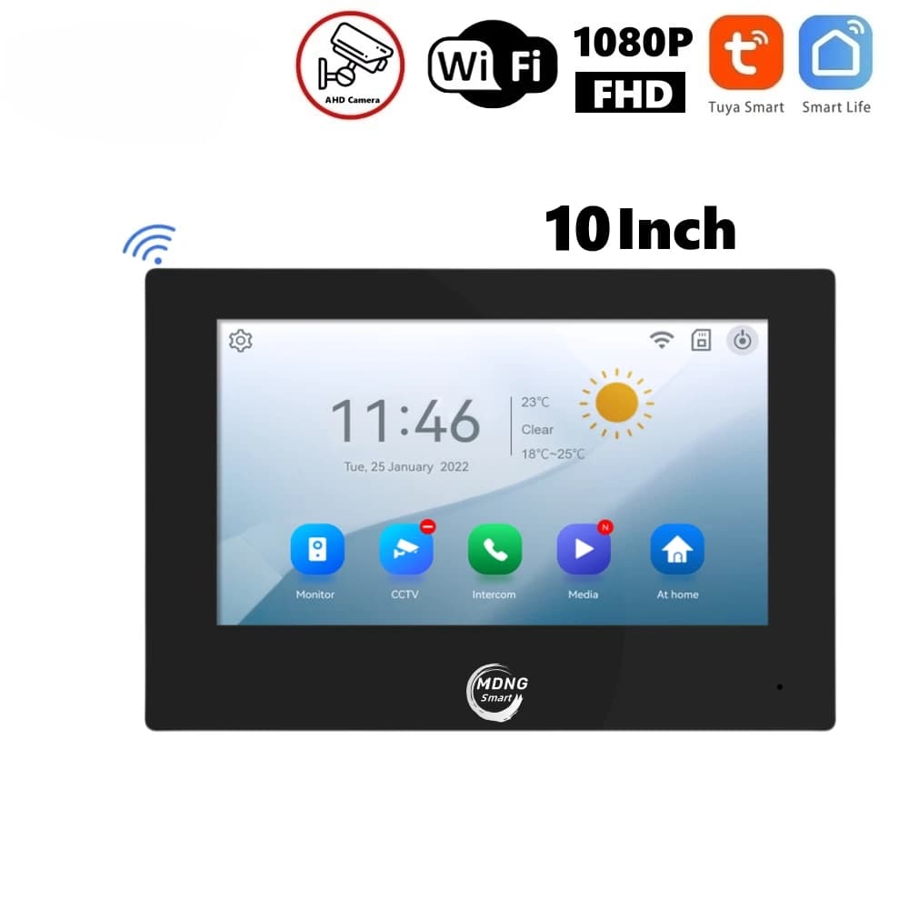 7/10-дюймовый AHD Tuya Smart WIFI экран Крытый Montor IPS полный сенсорный экран для домашней видеодомофонной системы