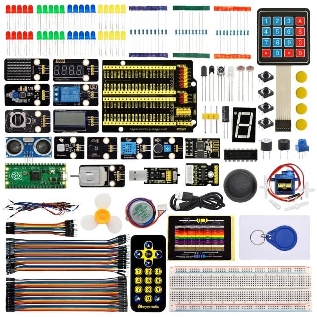 Keyestudio Raspberry Pi Pico Ultimate (комплектный/базовый) стартовый комплект датчиков для MicroPython и Arduino IDE DIY Kit для взрослых