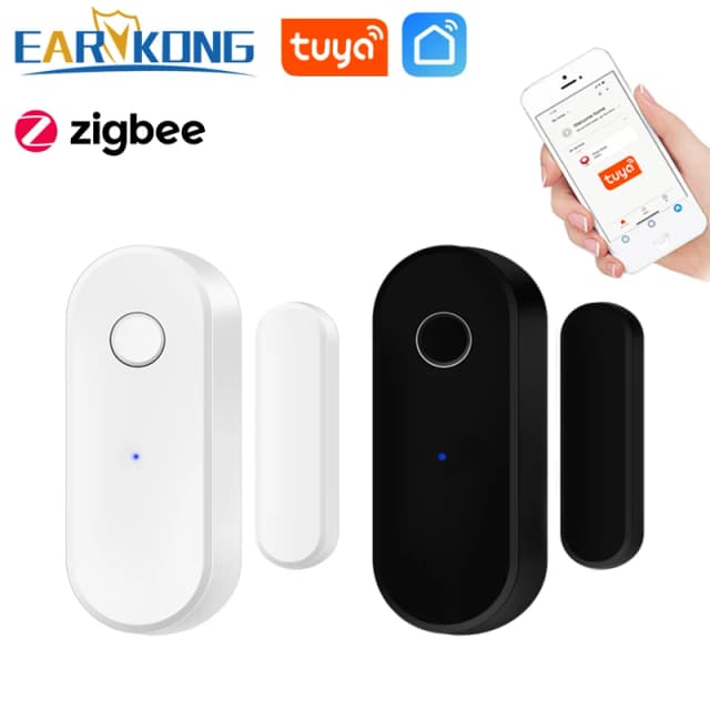 Датчик двери Tuya Zigbee, детектор открытия/закрытия двери, домашняя интеллектуальная связь, умный контроль жизни, нужен концентратор Zigbee для работы