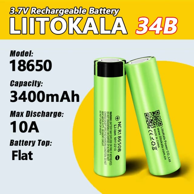 1-16 шт. LiitoKala 34B 100% новый оригинальный NCR18650B 3,7 В 3500 мАч 18650 литиевая аккумуляторная батарея для фонарика