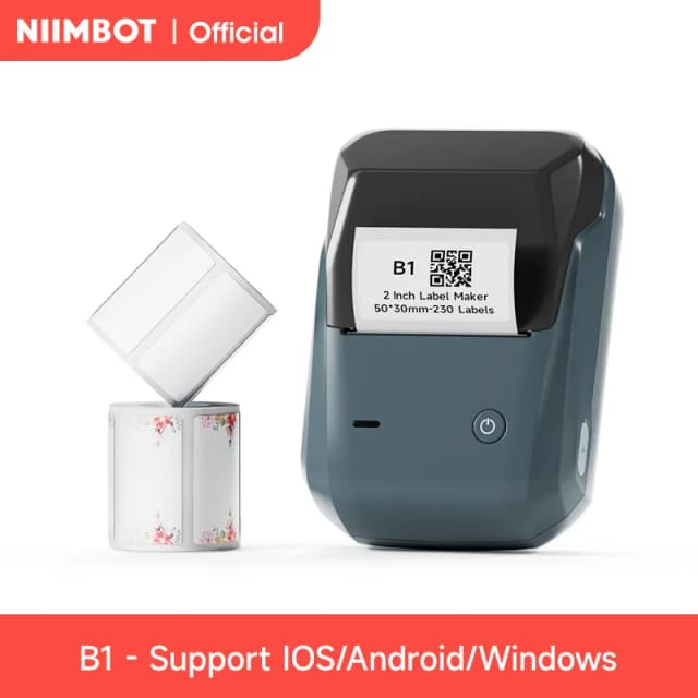 Niimbot B1 Новый мини-принтер этикеток Портативный термосамоклеящийся принтер для наклеек Мобильный беспроводной Bluetooth-принтер для изготовления ценников