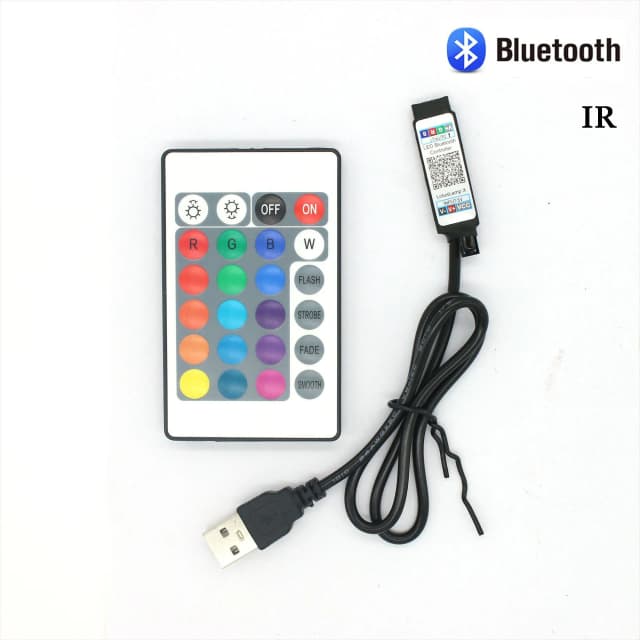 Светодиодная лента 5 В USB Bluetooth 3 24 44 клавиши Контроллер RGB ИК-пульт дистанционного управления Диммер для 5050 2835 RGB Светодиодная лента Подсветка телевизора