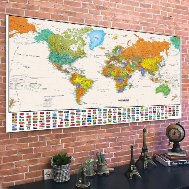 150x225 см карта мира для образования нетканая карта спрея декоративная подвесная картина офисные и школьные принадлежности украшение дома