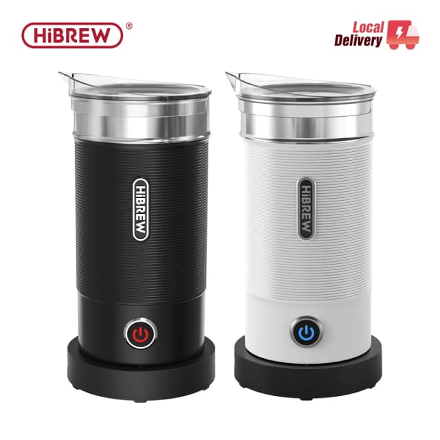 HiBREW электрический вспениватель молока, вспениватель, миксер для шоколада, холодный/горячий латте капучино, полностью автоматический подогреватель молока, крутой M1A