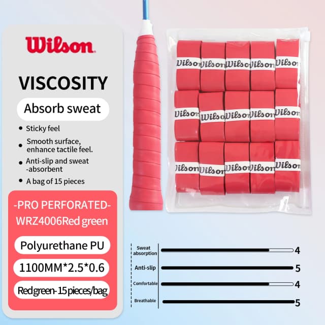 15 шт., теннисная ракетка Wilson, поглощающая повязка, поглощающая ручка, ручка для ракетки из искусственной кожи, теннисная лента, ручка для падела PRO