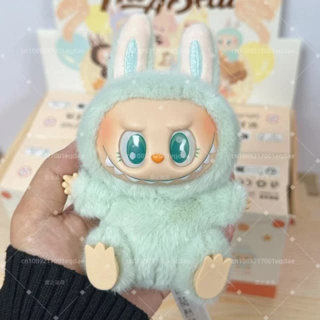 1:1 Высококачественная аниме-фигурка Labubu Have A Seat, виниловая подвеска, модель куклы, игрушка, милый брелок-монстр, реплика, праздничные подарки