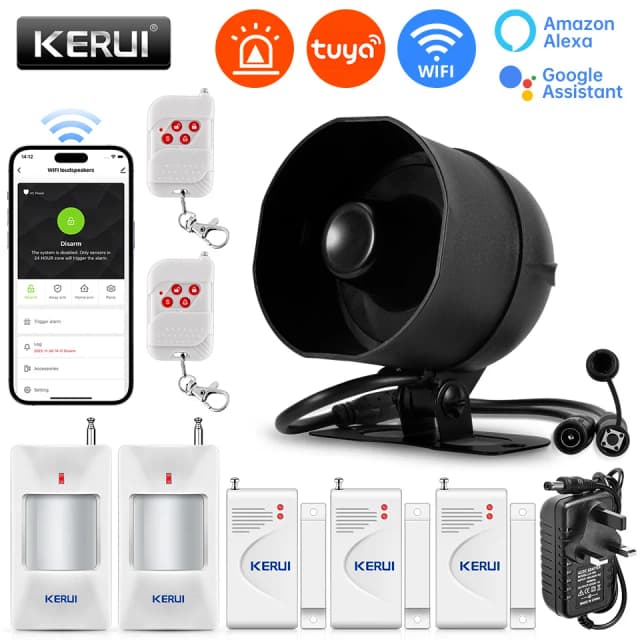 Система сигнализации KERUI с громким звуком, 120 дБ, Wi-Fi