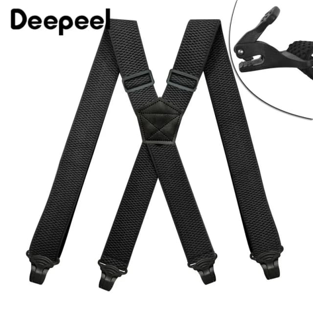 Deepeel 3,5X120 см мужские повседневные брюки для взрослых с 4 клипсами, модные X-образные полоски, пластиковый зажим, эластичные подтяжки, аксессуары для шитья