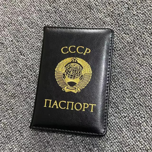 CCCP Ussr Обложка для паспорта Чехол для Российской Федерации для паспортов Высококачественный дорожный кошелек из искусственной кожи Держатель для карт
