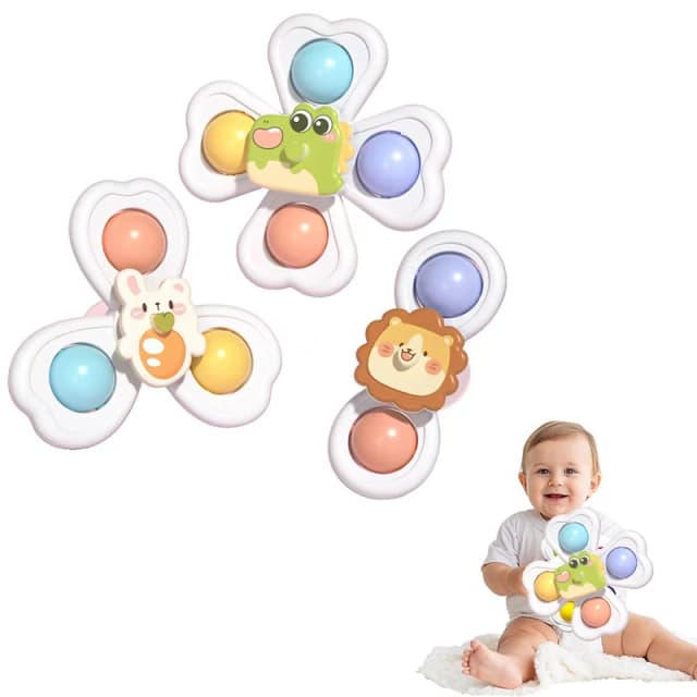 Спиннер на присоске для детей 1, 2 года, детские игрушки для ванной, игрушки-спиннеры, игры, развивающие сенсорные игрушки для малышей, подарок от 1 до 3 лет