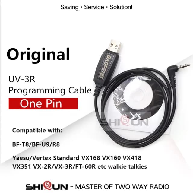USB-кабель для программирования BAOFENG для кабеля UV-3R, Y-разъем для Yaesu/Vertex Standard VX168 VX160 VX418 VX351 BF-T8 BF-U9, рация