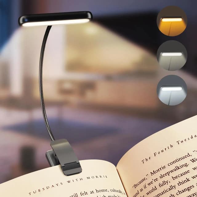 14 светодиодных ламп для чтения, USB-перезаряжаемая лампа для чтения, теплый/холодный белый свет, дневной свет, портативная, гибкая, с удобным креплением, ночная лампа для чтения