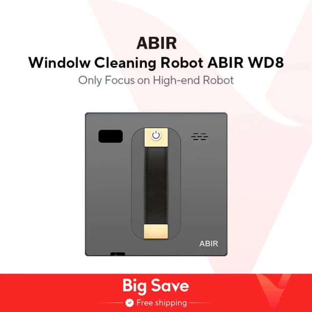 Робот-мойщик окон ABIR WD8, двойной распылитель воды, интеллектуальная память, высокая вакуумная всасывание, лазерный датчик, робот для очистки стекол домашних стен