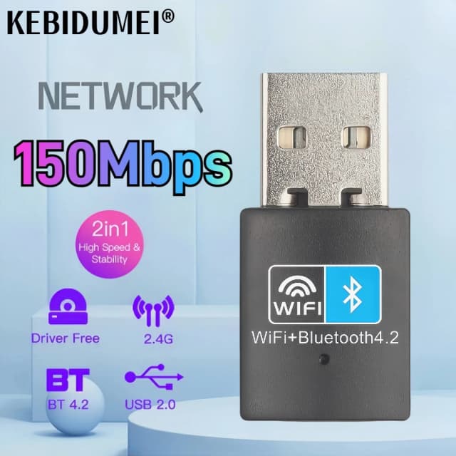 Wi-Fi Bluetooth-адаптер 150 Мбит/с, 2,4 ГГц