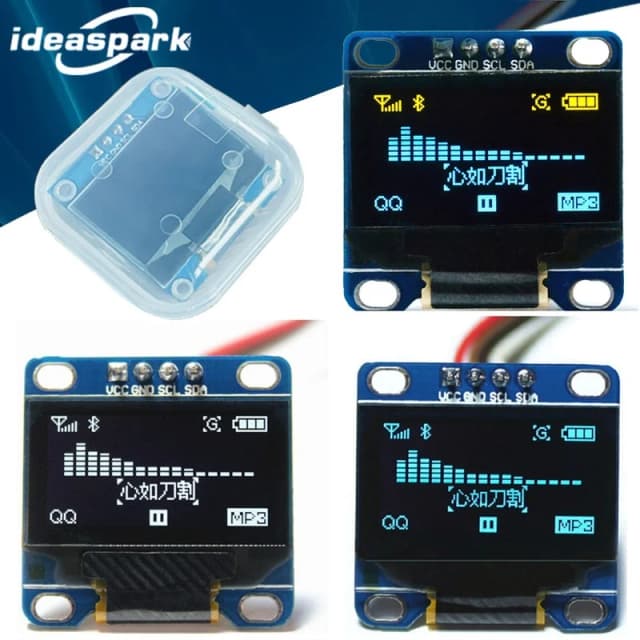 0,96-дюймовый модуль OLED-дисплея SSD1306 I2C IIC SPI Serial 128X64 ЖК-дисплей 4-контактный желтый синий белый синий для Arduino (контактные разъемы пайки)
