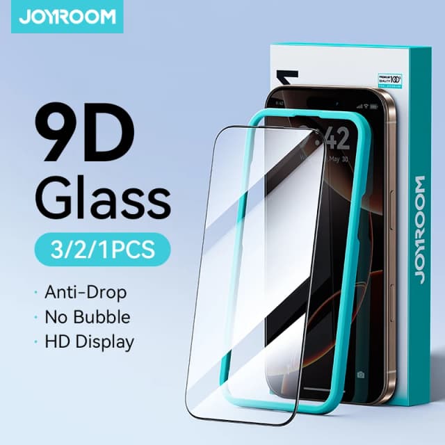 Joyroom 3/2/1 шт. HD стекло для iPhone 17 16 15 Pro Max Защитная пленка для экрана Полноэкранная защита закаленного стекла для iPhone 17 16 15