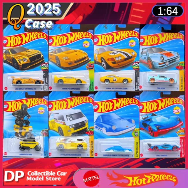Чехол Hot Wheels Q 2025, основная линия серии, масштаб 1/64, модели автомобилей Ferrari F40 365 Bentley Audi и т. д.
