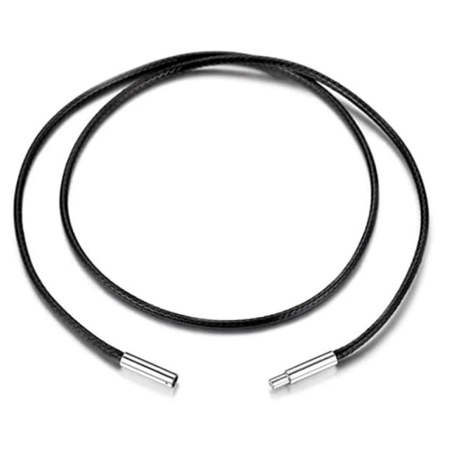 Черное ожерелье из натуральной кожи с застежкой, цепочка, веревка для DIY, кулон, аксессуары для изготовления ювелирных изделий, принадлежности для мужчин