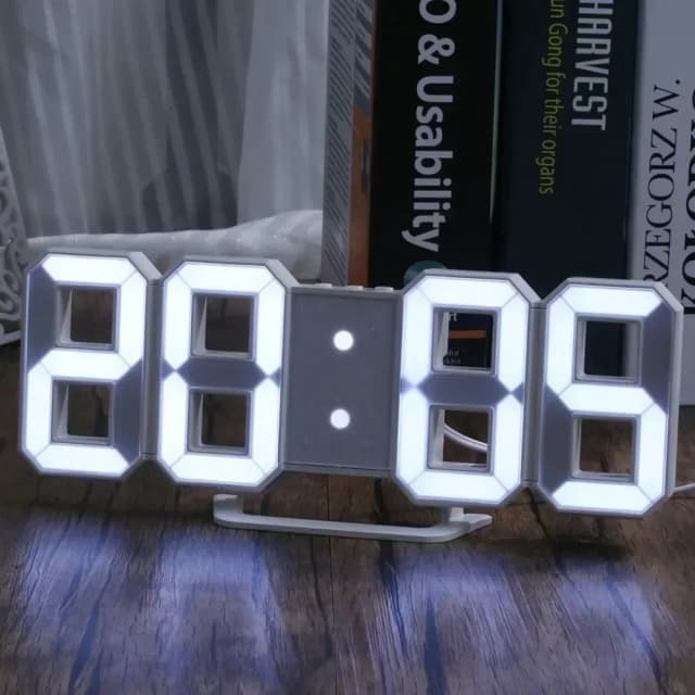 Покупка продуктов Часы 3D светодиодный цифровой будильник Настенные часы Время/дата/температура для дома/кухни/офиса Часы Декор сада