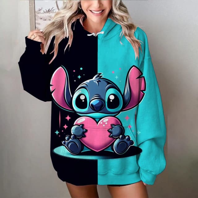 MINISO женский свитер Disney, толстовки с принтом, милая куртка с героями мультфильмов, одежда с капюшоном, женская осенне-зимняя одежда больших размеров