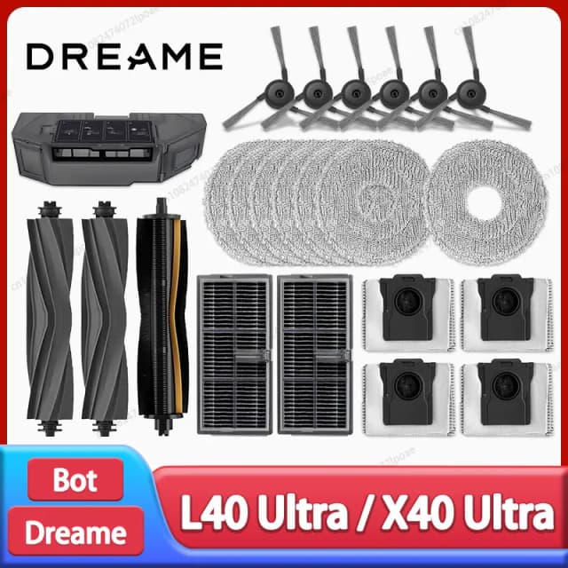 Dreame L40 Ultra / X40 Ultra Сменные аксессуары для пылесоса Основная боковая щетка HEPA-фильтр Швабра Мешок для сбора пыли Запасные части