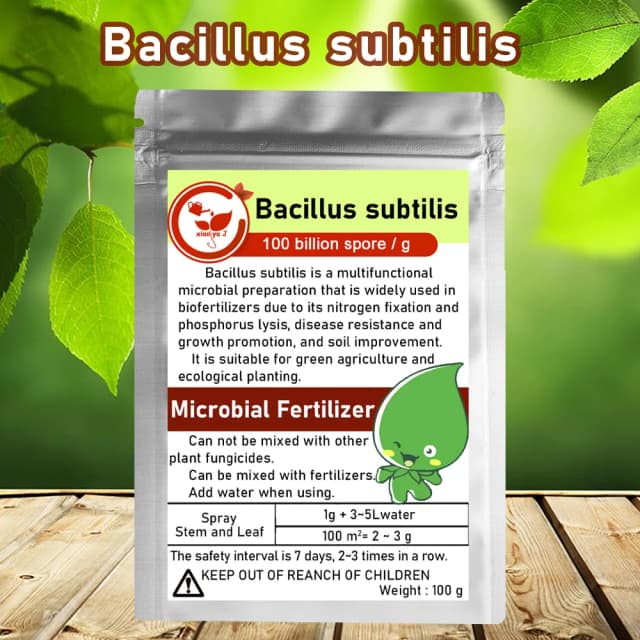 100 г Bacillus Subtilis 100 миллионов CFU сельскохозяйственное микробиологическое удобрение повышает деятельность почвы способствует более сильных здоровых культур