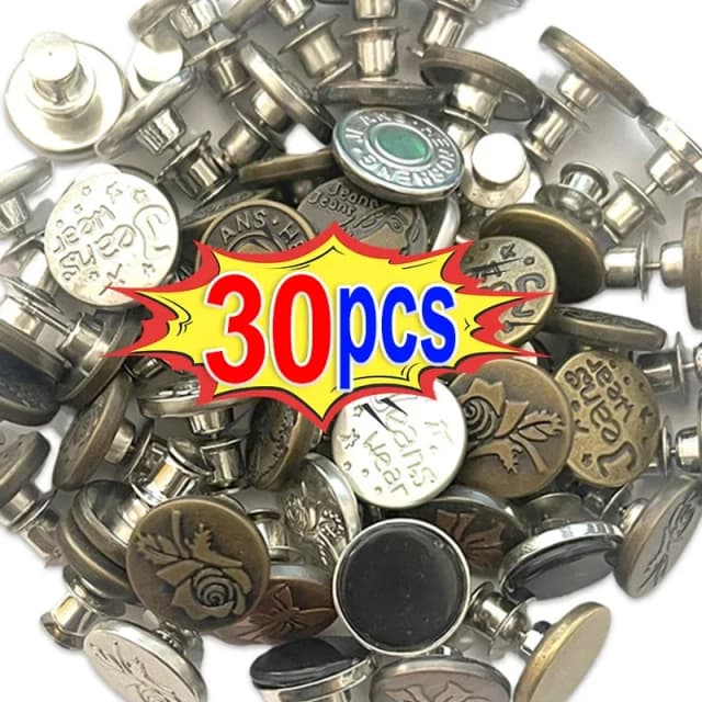 30/10 шт., металлические кнопки в стиле ретро