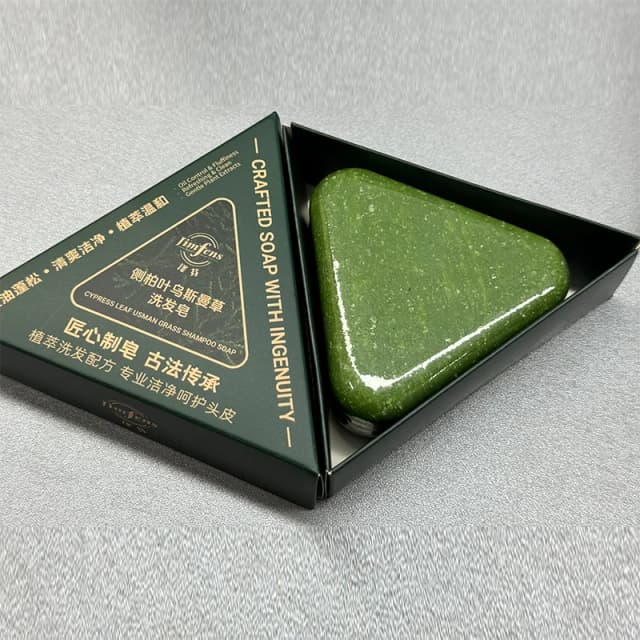 Шампунь против выпадения волос! С Platycladura Usnea Herb Controls Oil Dandruff Reduce Breakage Твердый шампунь ручной работы для объема